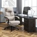 DOWINX Fabric Office Chair, Ergonomic Gaming Computer Chair with Footrest, Lumbar Support, Swivel Wheels for Home, Office - LS-6653F